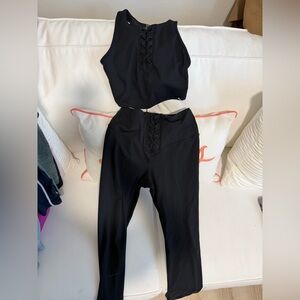 Black Lace-Up Women's SET!